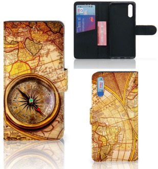 B2Ctelecom Smartphone Hoesje Huawei P20 Book Case Design Kompas