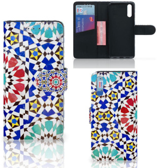 B2Ctelecom Smartphone Hoesje Huawei P20 Book Case Design Mozaïek