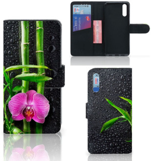 B2Ctelecom Smartphone Hoesje Huawei P20 Book Case Design Orchidee