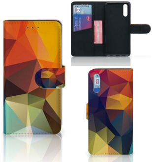 B2Ctelecom Smartphone Hoesje Huawei P20 Book Case Design Polygon Color