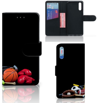 B2Ctelecom Smartphone Hoesje Huawei P20 Book Case Design Sports