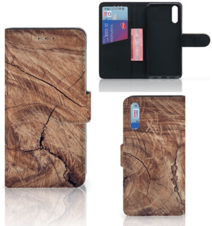 B2Ctelecom Smartphone Hoesje Huawei P20 Book Case Design Tree Trunk