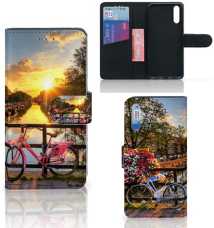 B2Ctelecom Smartphone Hoesje Huawei P20 Wallet Book Case Amsterdamse Grachten