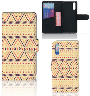 B2Ctelecom Smartphone Hoesje Huawei P20 Wallet Book Case Aztec Yellow