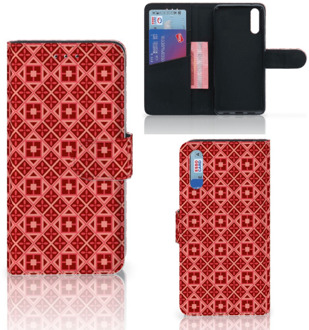 B2Ctelecom Smartphone Hoesje Huawei P20 Wallet Book Case Batik Red