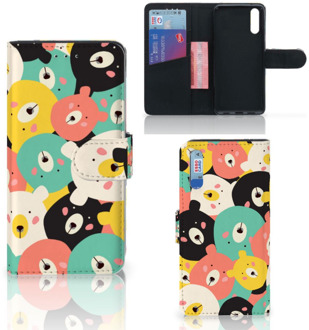 B2Ctelecom Smartphone Hoesje Huawei P20 Wallet Book Case Bears