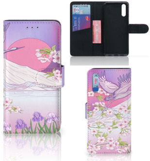 B2Ctelecom Smartphone Hoesje Huawei P20 Wallet Book Case Bird Flying