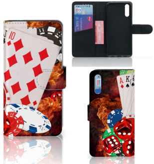 B2Ctelecom Smartphone Hoesje Huawei P20 Wallet Book Case Casino