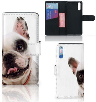 B2Ctelecom Smartphone Hoesje Huawei P20 Wallet Book Case Franse Bulldog