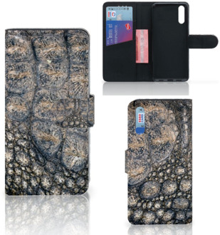 B2Ctelecom Smartphone Hoesje Huawei P20 Wallet Book Case Krokodillenprint