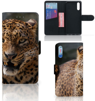 B2Ctelecom Smartphone Hoesje Huawei P20 Wallet Book Case Luipaard