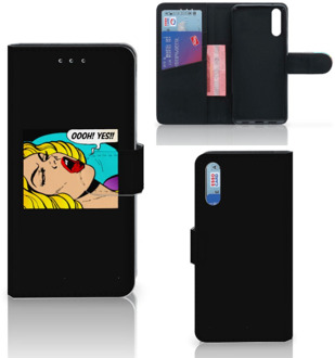 B2Ctelecom Smartphone Hoesje Huawei P20 Wallet Book Case Popart Oh Yes