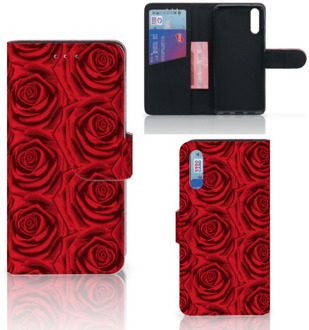 B2Ctelecom Smartphone Hoesje Huawei P20 Wallet Book Case Red Roses