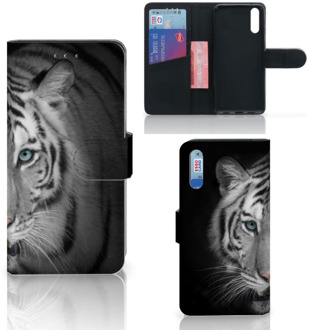 B2Ctelecom Smartphone Hoesje Huawei P20 Wallet Book Case Tijger