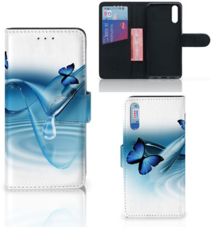 B2Ctelecom Smartphone Hoesje Huawei P20 Wallet Book Case Vlinders