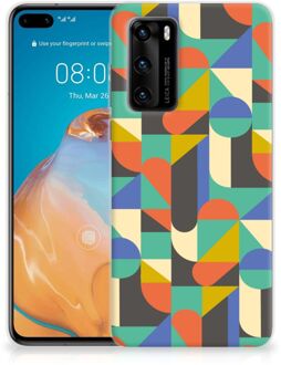 B2Ctelecom Smartphone hoesje Huawei P40 Backcase Siliconen Hoesje Funky Retro