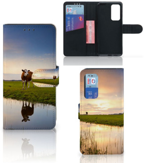 B2Ctelecom Smartphone Hoesje Huawei P40 Flip Case Koe