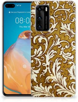 B2Ctelecom Smartphone hoesje Huawei P40 Hoesje maken Barok Goud