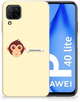 B2Ctelecom Smartphone hoesje Huawei P40 Lite Back Case Siliconen Hoesje met Foto Aap