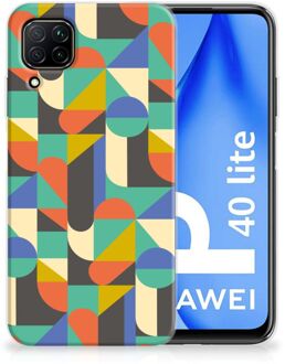 B2Ctelecom Smartphone hoesje Huawei P40 Lite Backcase Siliconen Hoesje Funky Retro