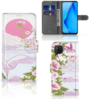 B2Ctelecom Smartphone Hoesje Huawei P40 Lite Book Style Case Bird Standing