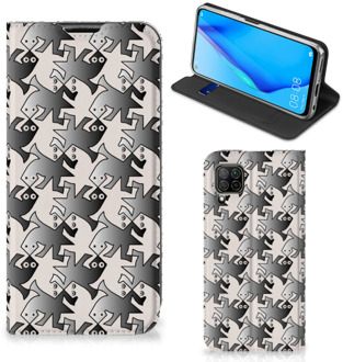 B2Ctelecom Smartphone Hoesje Huawei P40 Lite Book Wallet Case Salamander Grey