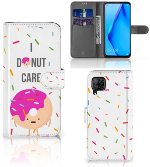 B2Ctelecom Smartphone Hoesje Huawei P40 Lite Bookcase met Quotes Donut Cadeautjes voor Meisjes