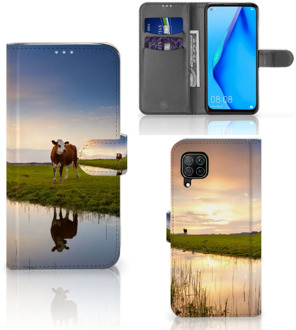 B2Ctelecom Smartphone Hoesje Huawei P40 Lite Flip Case Koe