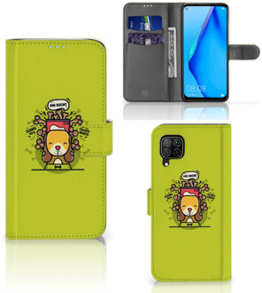 B2Ctelecom Smartphone Hoesje Huawei P40 Lite Flipcover Doggy Biscuit