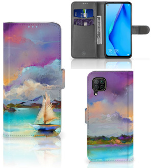 B2Ctelecom Smartphone Hoesje Huawei P40 Lite Hoesje ontwerpen Boat