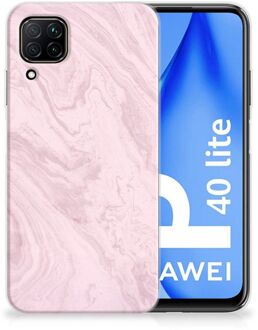 B2Ctelecom Smartphone hoesje Huawei P40 Lite Leuk Hoesje Marble Pink