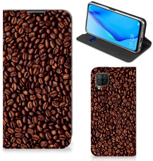 B2Ctelecom Smartphone Hoesje Huawei P40 Lite Mobiel Case Koffiebonen