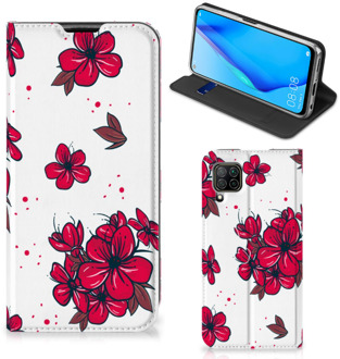 B2Ctelecom Smartphone Hoesje Huawei P40 Lite Mobiel Hoesje Blossom Red