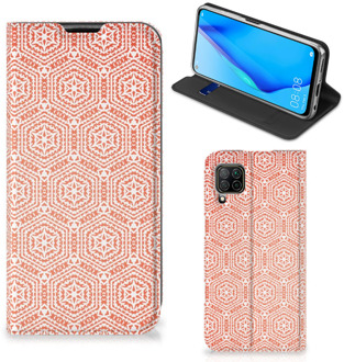 B2Ctelecom Smartphone Hoesje Huawei P40 Lite Mobiel Hoesje Pattern Orange