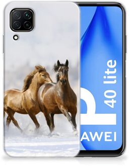 B2Ctelecom Smartphone hoesje Huawei P40 Lite TPU Case Paarden