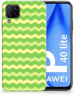 B2Ctelecom Smartphone hoesje Huawei P40 Lite TPU Case Waves Green