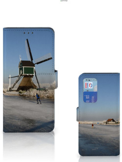 B2Ctelecom Smartphone Hoesje Huawei P40 Pro Boekhoesje Tekst Schaatsers