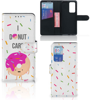 B2Ctelecom Smartphone Hoesje Huawei P40 Pro Bookcase met Quotes Donut Cadeautjes voor Meisjes