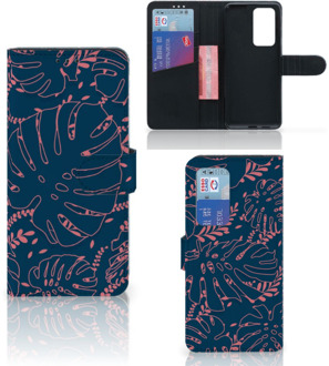 B2Ctelecom Smartphone Hoesje Huawei P40 Pro Bookcase Palm Leaves