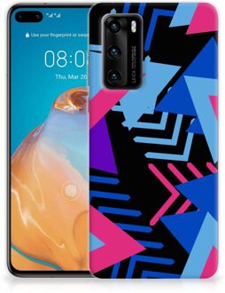 B2Ctelecom Smartphone hoesje Huawei P40 TPU Case Funky Triangle