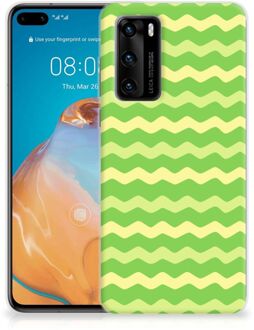 B2Ctelecom Smartphone hoesje Huawei P40 TPU Case Waves Green