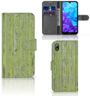 B2Ctelecom Smartphone Hoesje Huawei Y5 (2019) Book Style Case Green Wood