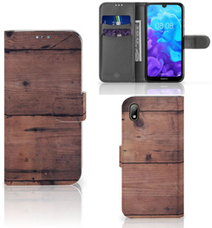 B2Ctelecom Smartphone Hoesje Huawei Y5 (2019) Book Style Case Old Wood