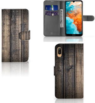 B2Ctelecom Smartphone Hoesje Huawei Y6 (2019) Book Style Case Steigerhout