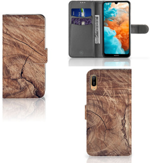 B2Ctelecom Smartphone Hoesje Huawei Y6 (2019) Book Style Case Tree Trunk