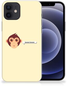 B2Ctelecom Smartphone hoesje iPhone 12 | 12 Pro (6.1") Back Case Siliconen Hoesje met Foto Aap