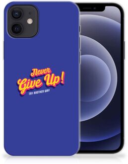 B2Ctelecom Smartphone hoesje iPhone 12 | 12 Pro (6.1") Backcase Siliconen Hoesje Never Give Up