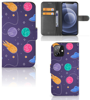 B2Ctelecom Smartphone Hoesje iPhone 12 | 12 Pro (6.1") Flip Case Portemonnee Space