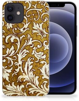 B2Ctelecom Smartphone hoesje iPhone 12 | 12 Pro (6.1") Hoesje maken Barok Goud