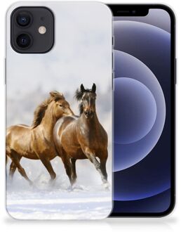 B2Ctelecom Smartphone hoesje iPhone 12 | 12 Pro (6.1") TPU Case Paarden